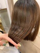 ニノット 武蔵小杉(○nino.)&nbsp;11月#黒髪カタログ# グレーベージュ#レイヤーロング#前髪パー