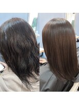 オンアンドオフ コウベ(ONandOFF KOBE)&nbsp;髪質改善カラー×ストレートで劇的変化