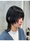 ○中性ウルフレイヤーカットロングウルフヘア姫カット表参道