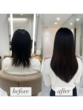 乾かしただけでも馴染むシールエクステ