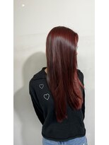 スロウヘアシェア(slow hair×share)&nbsp;ブリーチ無しワインレッド