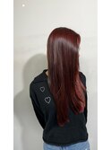 ブリーチ無しワインレッド