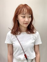 マイル 渋谷(mile)&nbsp;ブリーチなしアプリコットオレンジブラウン