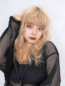 アルバム 池袋(ALBUM) ロング前髪カットミルクティーブリーチホワイトベージュ_F40798