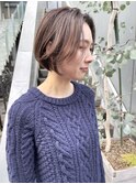 NUDEピンクフェザーショート大人ショートボブ レイヤーショート