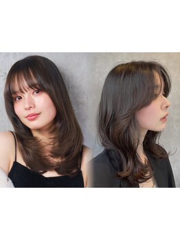 1ミリ単位のカットで顔周りが映える☆人気の韓国風レイヤーも◎【顔周り/レイヤーカット】[新宿西口３分]
