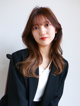 ソンノ(sonno) ショコラブラウン シースルーバング 韓国風ヘア くびれロング