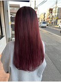 艶髪チェリーレッドカラー