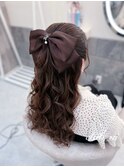 ハーフポニー【クランソア】ヘアメ/ヘアセット/心斎橋