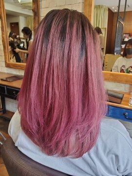 美容室ポール 西葛西店(PAUL) イルミナカラー　ピンク　大人かわいい　耳かけ