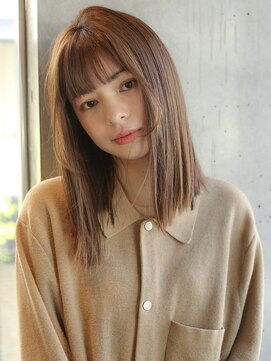 アンドレイ 表参道(andrey) 【ANDREY 宮村】ミディアムストレートナチュラルベージュ