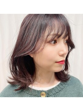 イーラヘアー(ERA HAIR) ナチュラルハッシュカットレイヤーボブ×つやわらかラベンダー