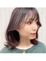 イーラヘアー(ERA HAIR) ナチュラルハッシュカットレイヤーボブ×つやわらかラベンダー