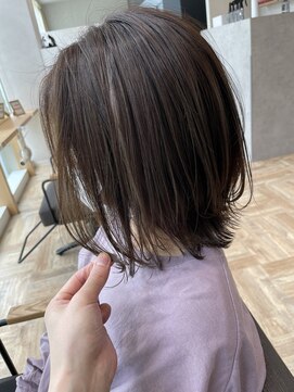 アヴァンス 堺東店(AVANCE.) ワンカール外ハネボブ×くすみブラウン