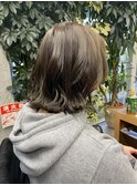 大人可愛いナチュラルボブ外ハネ♪オリーブ強め！