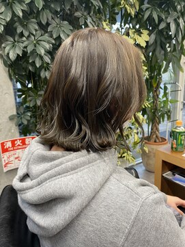 シェル 吉祥寺(shell) 大人可愛いナチュラルボブ外ハネ♪オリーブ強め!