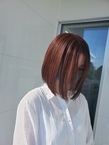 トイロ(toiro)&nbsp;ミディアムボブ×オレンジベージュ