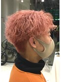 ダブルカラー ブリーチカラー ピンクカラー ハイトーン メンズ