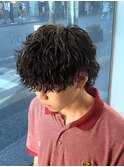 波巻きパーマ×ハイライト
