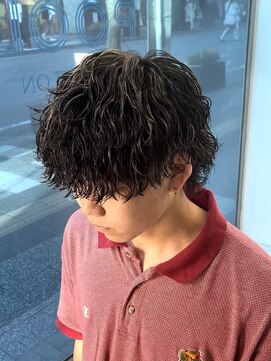 ゼストプール(ZEST POOL) 波巻きパーマ×ハイライト