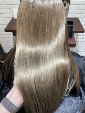 ミリ 奈良店(mm) グレージュ/透明感カラー/韓国/髪質改善/奈良駅/奈良/近鉄奈良