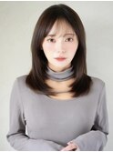 顔型に似合う前髪面長さんも◎ナチュラルスタイル