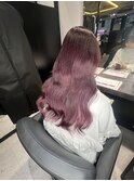 透明感ラベンダーグレージュハッシュカット赤味消しミディアム