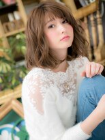 カバーヘア ブリス 戸田公園西口店(COVER HAIR bliss)&nbsp;フレンチカジュアルくせ毛風ふわミディh3戸田公園20代30代40代