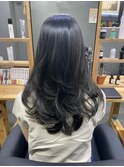 アッシュグレージュロングレイヤー
