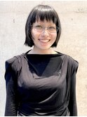 ザクザク前髪/ナチュラルトーンボブ/顔まわりレイヤー