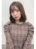 韓国風切りっぱなしボブ