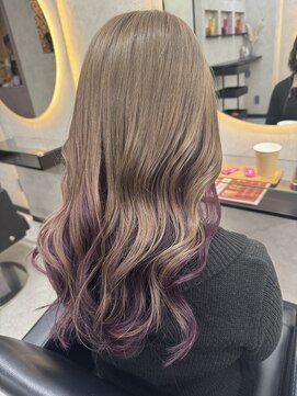 ルノン シェリー(LUNON cheliy) ミルクティーベージュ/バイオレット/インナーカラー