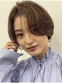20代30代/大人可愛いショート/透明感アッシュ