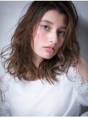 グレージュアッシュ大人美人かきあげミディアムr大宮20代30代