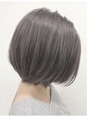 まとまり感◎丸くなる縮毛矯正×明るい白髪染め[30代/40代/50代]
