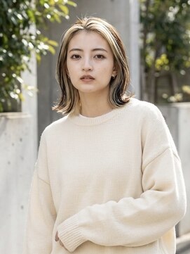 #ミディアムレイヤー #インナーカラー #アッシュブラウン