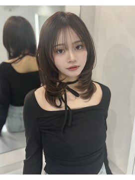 ユーフォリア 池袋東口駅前店(Euphoria) 小顔効果◎韓国風オルチャンミディ×シースルーワイドバング