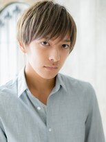 モッズヘアメン 札幌月寒店(mod's hair men) ミルクティーブロンド爽やか斜めバングメンズショートq札幌月寒