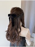 ハーフアップアレンジ