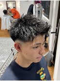MEN’S/サーフカール/刈り上げセンターパート/表参道駅/青山