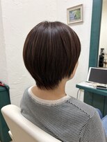 ウミネコ美容室(Umineko美容室) ラベンダーブラウンの艶やか軽めショートボブ