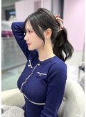 韓国顔周り顔周りレイヤーカットで目を引く美シルエット//新宿k