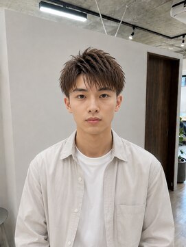 Men's LOOPA【メンズルーパ】三宮/元町/メンズパーマ/曲がる縮毛矯正/眉毛カット アップバング/短髪/メンズショート/茶髪/神戸/三宮