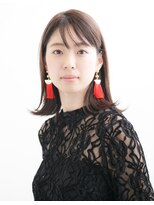 アロン(alon) ダブルカラー/マロンベージュ/Aラインボブ/かきあげ/大崎