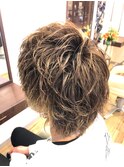 くせ毛風ウルフパーマ