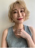 小顔/外ハネ/ショート/フェザーバンク[おもろまち駅/沖縄新都心