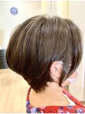 すっきり前下がりショートボブ