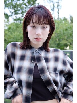 ラレイ ハラジュク(Lalei harajuku) 束感前髪／切りっぱなしボブ／ラベンダーピンク