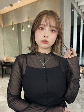 ロンドワン 三宮元町(Lond one) インナーカラー/くびれボブ/シースルーバング/神戸元町三宮