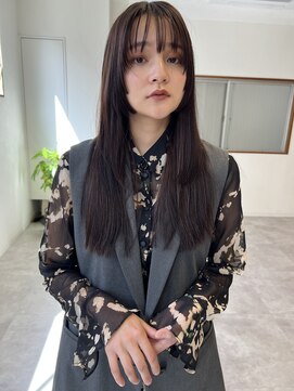 ロエム(Loem) フェイスレイヤー顔まわり前髪ありストレートスタイル